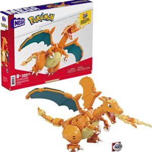 MEGA Pokémon Action Figure Building Toys Set, Charizard With 222 Pieces, 1 Poseable Character, 4 Inches Tall, Gift Ideas For Kids