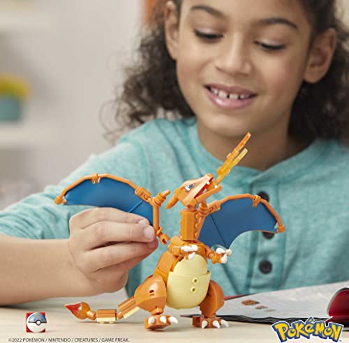 MEGA Pokémon Action Figure Building Toys Set, Charizard With 222 Pieces, 1 Poseable Character, 4 Inches Tall, Gift Ideas For Kids