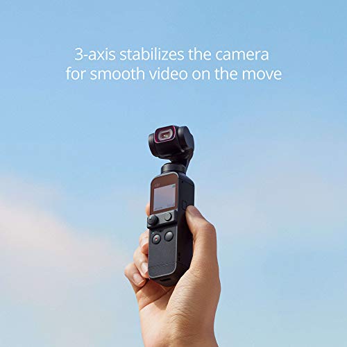 DJI Pocket 2 - Handheld 3-Axis Gimbal Stabilizer with 4K Camera, 1/1.7” CMOS, 64MP Photo, Pocket-Sized, ActiveTrack 3.0, Glamour Effects, YouTube TikTok Video Vlog, for Android and iPhone, Black