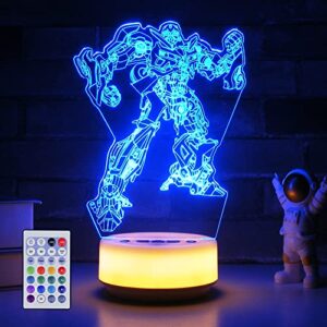 SHINECLOUD Transformers Bumblebee Robot Light Camaro Race car Night Light Side Table Lamp as Gifts for Kids or Adults, Décor Light for Kids Room/Living Room,Birthday Gift for Boys and Girls