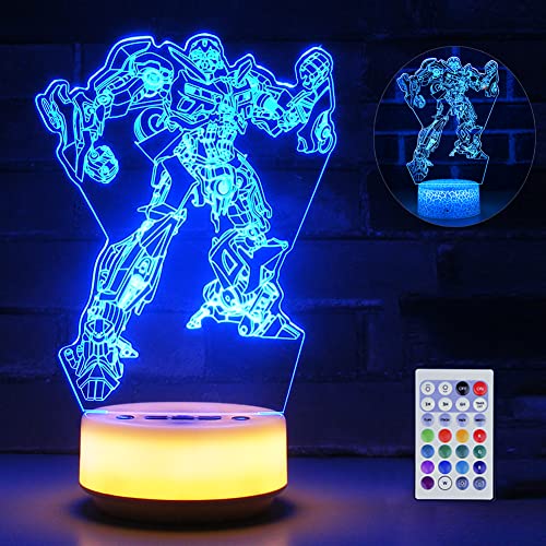 SHINECLOUD Transformers Bumblebee Robot Light Camaro Race car Night Light Side Table Lamp as Gifts for Kids or Adults, Décor Light for Kids Room/Living Room,Birthday Gift for Boys and Girls