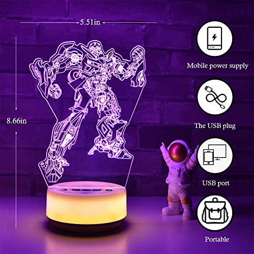 SHINECLOUD Transformers Bumblebee Robot Light Camaro Race car Night Light Side Table Lamp as Gifts for Kids or Adults, Décor Light for Kids Room/Living Room,Birthday Gift for Boys and Girls