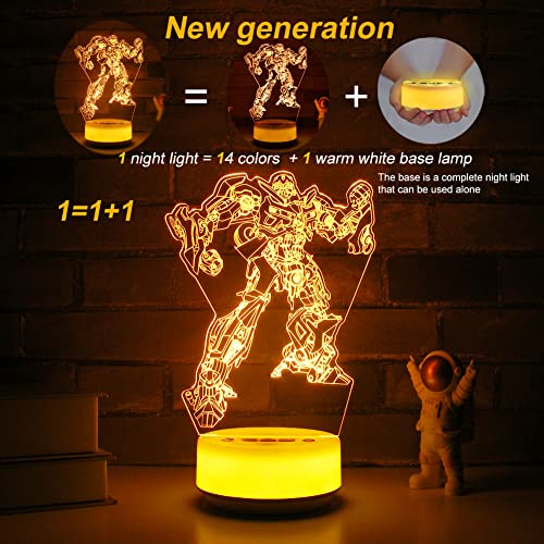 SHINECLOUD Transformers Bumblebee Robot Light Camaro Race car Night Light Side Table Lamp as Gifts for Kids or Adults, Décor Light for Kids Room/Living Room,Birthday Gift for Boys and Girls