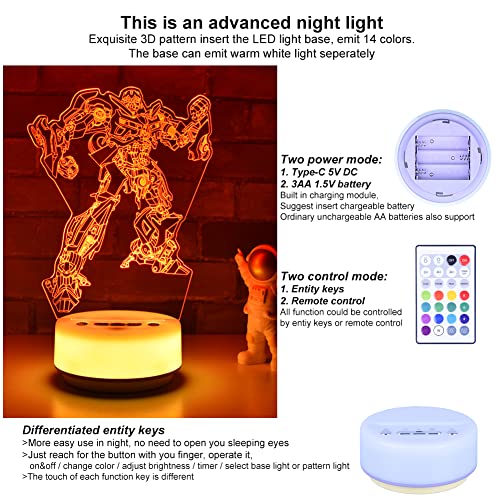 SHINECLOUD Transformers Bumblebee Robot Light Camaro Race car Night Light Side Table Lamp as Gifts for Kids or Adults, Décor Light for Kids Room/Living Room,Birthday Gift for Boys and Girls