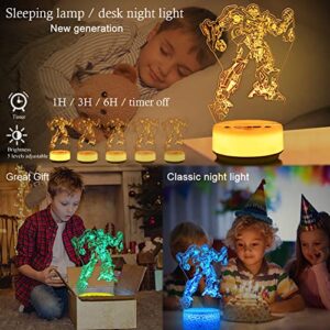 SHINECLOUD Transformers Bumblebee Robot Light Camaro Race car Night Light Side Table Lamp as Gifts for Kids or Adults, Décor Light for Kids Room/Living Room,Birthday Gift for Boys and Girls