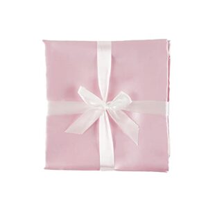 heavens cuddles double sided pure satin baby blanket (pink) 48"x36"