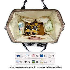 Yusudan Cow Print Diaper Bag Backpack for Baby Girls, Mom Waterproof Large Nappy Bags for Women