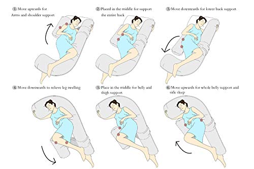 INSEN Pregnancy Pillow,Maternity Body Pillow for Sleeping,H Shaped Body Pillow for Pregnant Women