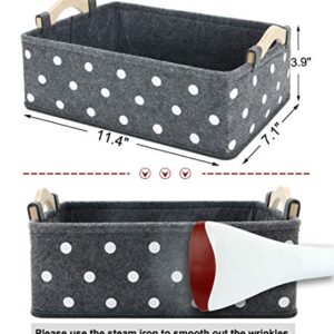 Oubra Dog Toy Bin Felt Basket Cube Storage Baskets for Pantry Organizer Bins Decor Baskets for Pet Toys Diapers Towels Cute Bins