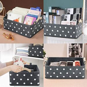 Oubra Dog Toy Bin Felt Basket Cube Storage Baskets for Pantry Organizer Bins Decor Baskets for Pet Toys Diapers Towels Cute Bins