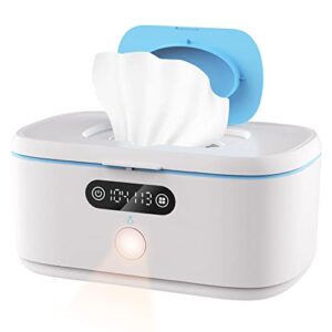 bellababy wipe wamer for vehicle and home use, baby wet wipes dispenser and diaper wipe warmer with night light,temperature display,no need water and sponge