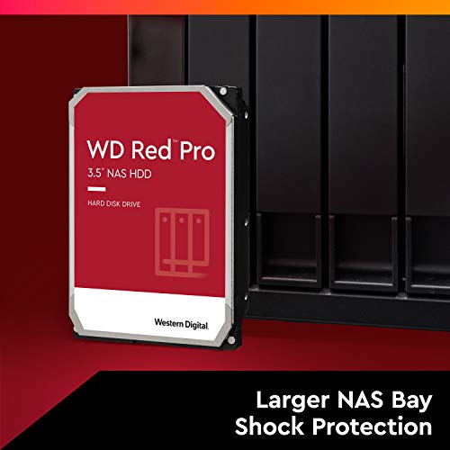 Western Digital 16TB WD Red Pro NAS Internal Hard Drive HDD - 7200 RPM, SATA 6 Gb/s, CMR, 256 MB Cache, 3.5" - WD161KFGX