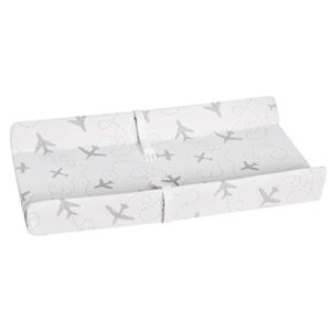 Andi Mae Changing Pad Cover - Grey Airplanes -100% Jersey Cotton - Fits Standard Changing Pads