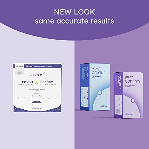Proov Predict & Confirm Ovulation | Predict The Fertile Window and Confirm Successful Ovulation with one Dual-Hormone Test kit | 15 LH Tests and 5 FDA Cleared PdG Tests | One Cycle Pack