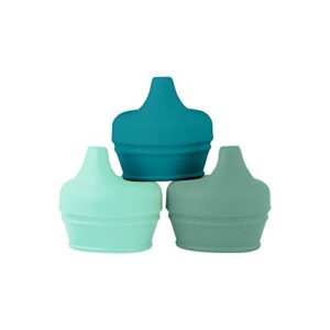 boon snug spout sippy lids, assorted colors (pack of 3)