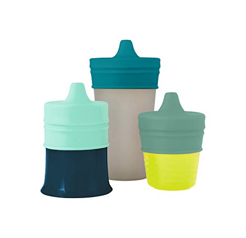 Boon SNUG Spout Sippy Lids, Assorted Colors (Pack of 3)