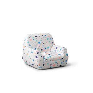big joe mid mod lightweight molded structured chair, dolce terrazzo lenox, durable woven polyester, 2 feet
