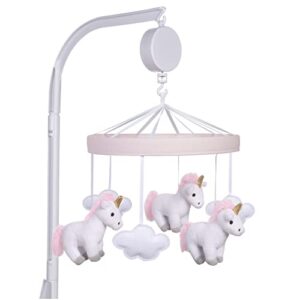sammy & lou unicorn baby crib mobile with music, crib mobile arm fits standard crib rail