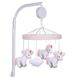 Sammy & Lou Unicorn Baby Crib Mobile with Music, Crib Mobile Arm Fits Standard Crib Rail