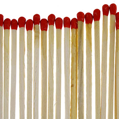 Long Wooden Fireplace Matches for Candles, Camping, BBQ Grilling - 11" Matches, 40 in Each Box (3)