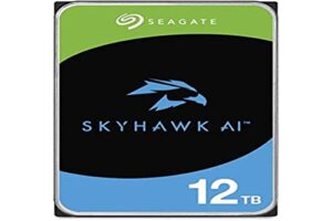seagate skyhawk ai st12000ve001 12 tb hard drive - 3.5" internal - sata (sata/600) - network video recorder, camera device supported - 3 year warranty