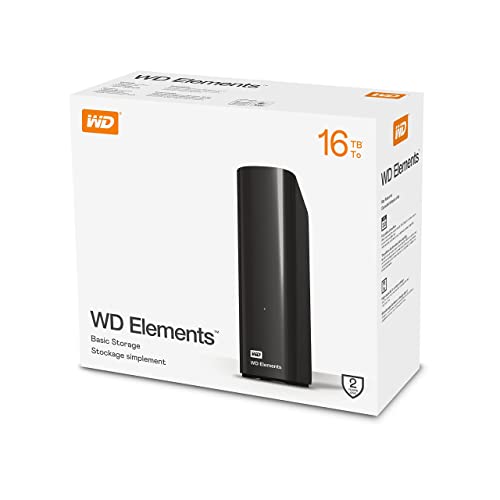 Western Digital 16TB Elements Desktop External Hard Drive - USB 3.0