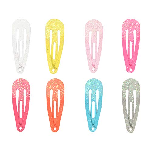 Toddler Hair Clips, Funtopia 80 Pcs (1.2 Inch, 3cm) Cute Mini Snap Hair Clips for Baby Girls Kids, Colorful Small Snap Barrettes Metal Hair Clips for Fine Hair