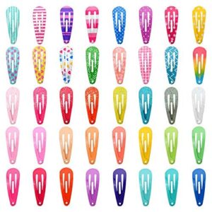 Toddler Hair Clips, Funtopia 80 Pcs (1.2 Inch, 3cm) Cute Mini Snap Hair Clips for Baby Girls Kids, Colorful Small Snap Barrettes Metal Hair Clips for Fine Hair