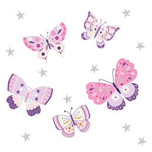 bedtime originals wall decals, butterfly kisses, multicolor