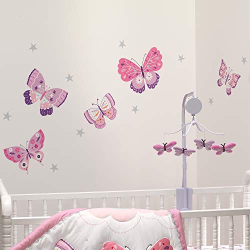 Bedtime Originals Wall Decals, Butterfly Kisses, Multicolor