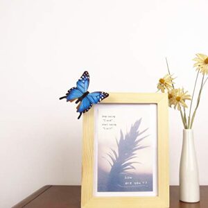 60PCS Butterfly Wall Decals - 3D Butterflies Decor for Wall Removable Mural Stickers Home Decoration Kids Room Bedroom Decor (Blue)