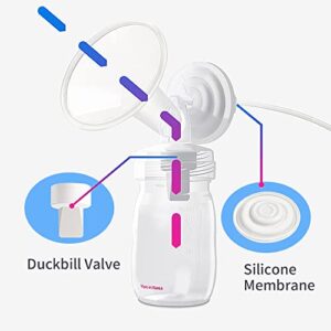Replacement Duckbill Valves and Silicone Membrane for Spectra S2 Spectra S1 and 9 Plus Breastpumps, Replace Spectra Valve and Silicone Diaphragm; Not Original Spectra Pump Parts Accessories by PumpMom
