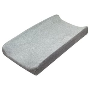 honestbaby unisex baby organic cotton changing pad cover and toddler sleepers, gray heather, one size us