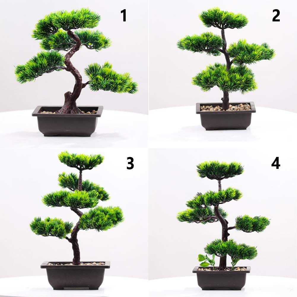 Artificial Plants Bonsai Pine Tree,Potted Plant Ornament Bonsai Plastic Simulation Bonsai DIY Decorative Bonsai Desk Display Fake Tree Living Room Garden Decoration Decor