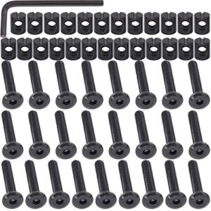 mardatt m6 x 35mm 50pcs black zinc plated hex socket head furniture screws bolts and barrel nuts for furniture