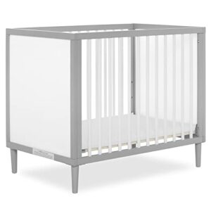 dream on me lucas mini modern crib with rounded spindles