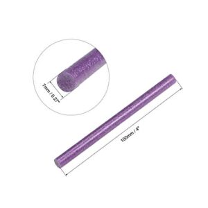 uxcell Mini Hot Glue Sticks for Glue Gun 0.27-inch x 4-inch Purple Glitter 10pcs