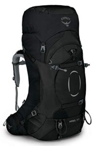 osprey ariel 65 women's backpacking backpack , black, medium/large
