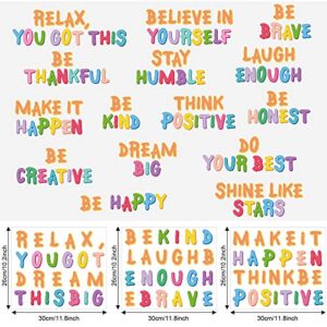 6 Pieces Colorful Inspirational Wall Decal Rainbow Positive Sayings Lettering Sticker Motivational Phrases Wall Decals Teacher Gifts for First Day of School Bedroom Classroom Kids Home Decoration