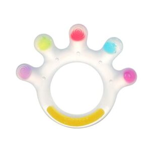 haakaa large-palm baby teething toys, food grade silicone teethers for babies 0-6 months/6-12 months, bpa free teething relief baby chew toys