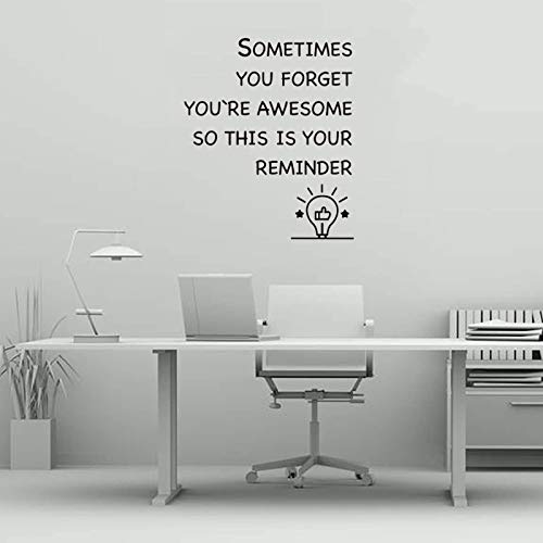 Finduat Inspirational Wall Decals Stickers - Sometime You Forget You’re Awesome, So This is Your Reminder. Vinyl Motivational Quotes Decal for Home Bedroom Living Room Decor Office Kids Room