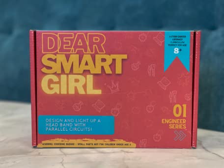 Dear Smart Girl Electrical Engineering STEM Kit for Girls Ages 6-12 / DIY Light Up Headband Kit/Make Your Own STEM Craft Kit