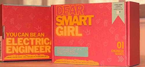 Dear Smart Girl Electrical Engineering STEM Kit for Girls Ages 6-12 / DIY Light Up Headband Kit/Make Your Own STEM Craft Kit