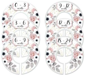 mumsy goose nursery closet dividers closet organizers baby girl clothes dividers blush pink black floral