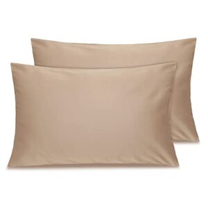 fittia cotton toddler pillowcase with envelope closure, soft and breathable travel pillow case cover pack of 2, 14x20 inches small pillow case, champagne