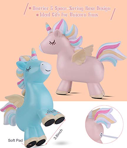 Cute Unicorn Lamp for Girls Bedroom, Kids Bedside Table Lamp with 3-Color Mode LED Blub & Shade, Unicorn Night Light Gifts for Girls Kids Bedroom Decor, Plug in Pink Lamps for Baby Nursery Decor