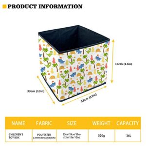 Dremagia Collapsible Storage Box Cube Open Large Toy Bin Organizer for Kids Room Nursery, Blue Butterfly