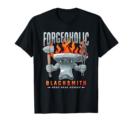 Blacksmith Forge Forgeholic Gift for Smith Hammer Forging T-Shirt