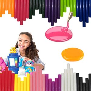 Colored Hot Melt Glue Sealing Sticks for Letter Seal Stamp, VARACL Kids Mini Hot Glue Gun Sticks for Arts Gift Crafts,Home General Repair,15 Colors,75 PCS, Diameter 7 mm/0.28", Length 10 cm/3.9"