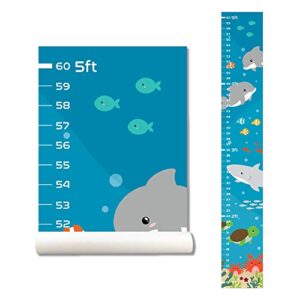 ocean wall sticker growth chart for kids, height chart for boys and girls, growth chart sticker, growth chart decal